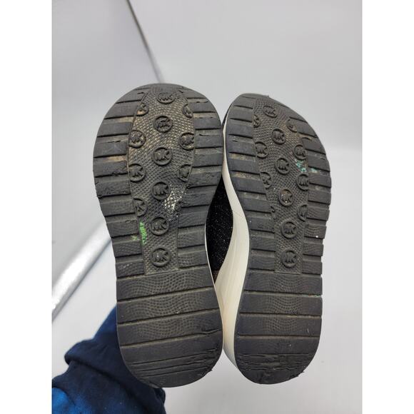 Michael Kors Neoflex Wedge Heel Boots Toddler Girls Size 11 Black Metallic - Picture 6 of 7